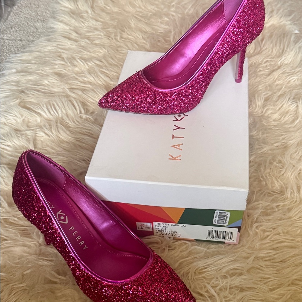 Katy Perry Collections Fuchsia Glitter Heels